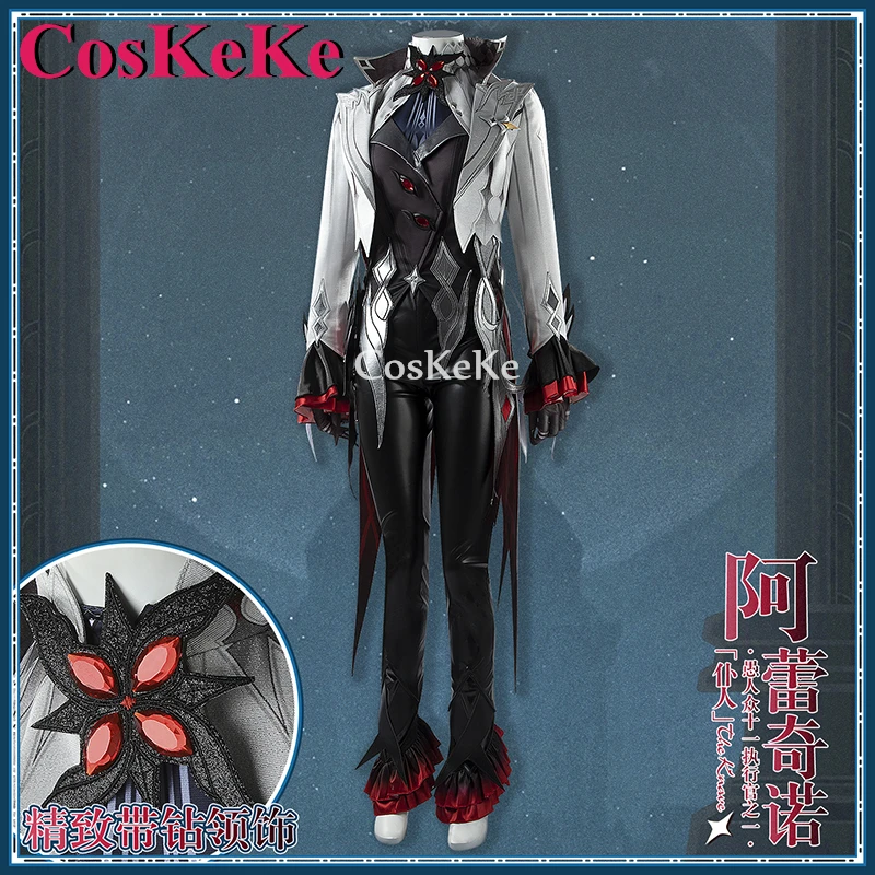 【Customized】CosKeKe Arlecchino Cosplay Anime Game Genshin Impact Costume Sweet Lovely Uniform Halloween Party Role Play Clothing