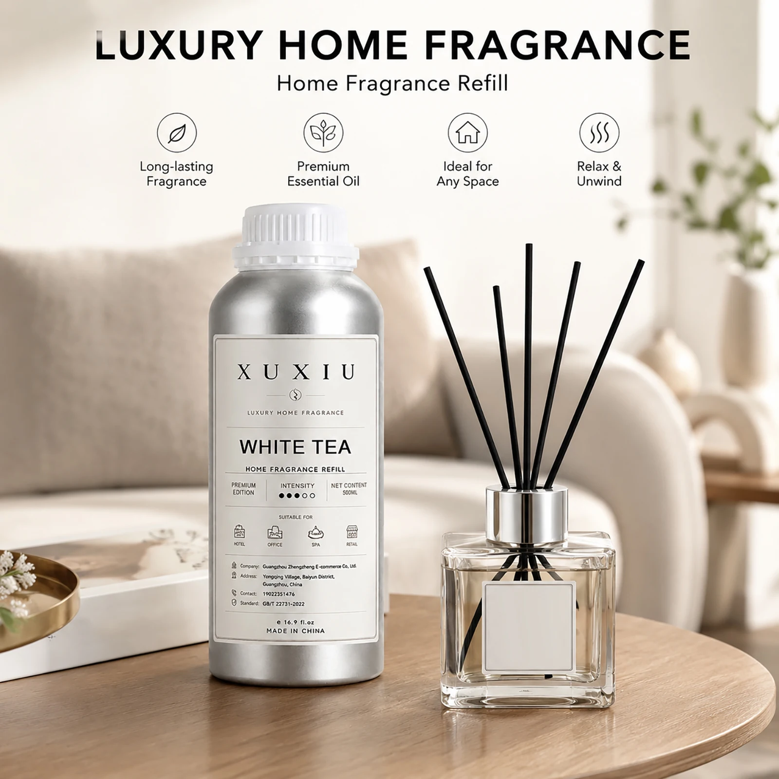 500ml fragrance oil supplement liquid, fragrance diffuser, large aroma diffuser, suitable for hotels and households