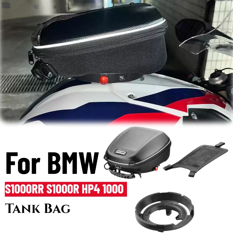 Tank Bag For BMW S1000RR S1000R HP4 1000 Tank Front Bag Luggage Waterproof  Adapter Quick Lock Navigation Top Case Fuel Bags