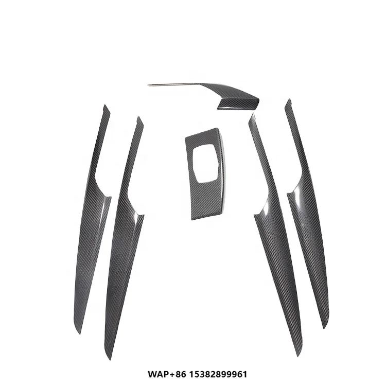 Real Dry Carbon Fiber Interior Trims 6PCS  X3 G01 X4 G02 Door Trims for 2018 and Later Models