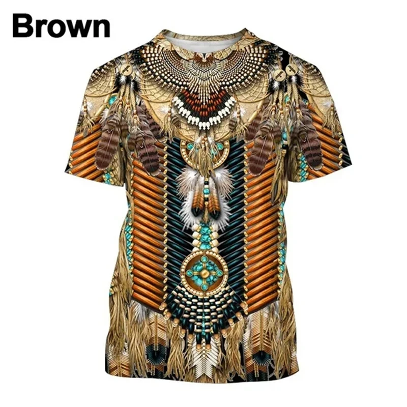 Summer New Graphic 3d Printed T Shirts Men\'s And Women\'s Indian Vintage Tops O Neck Cosplay Casual Hombre Ropa Clothes Tees