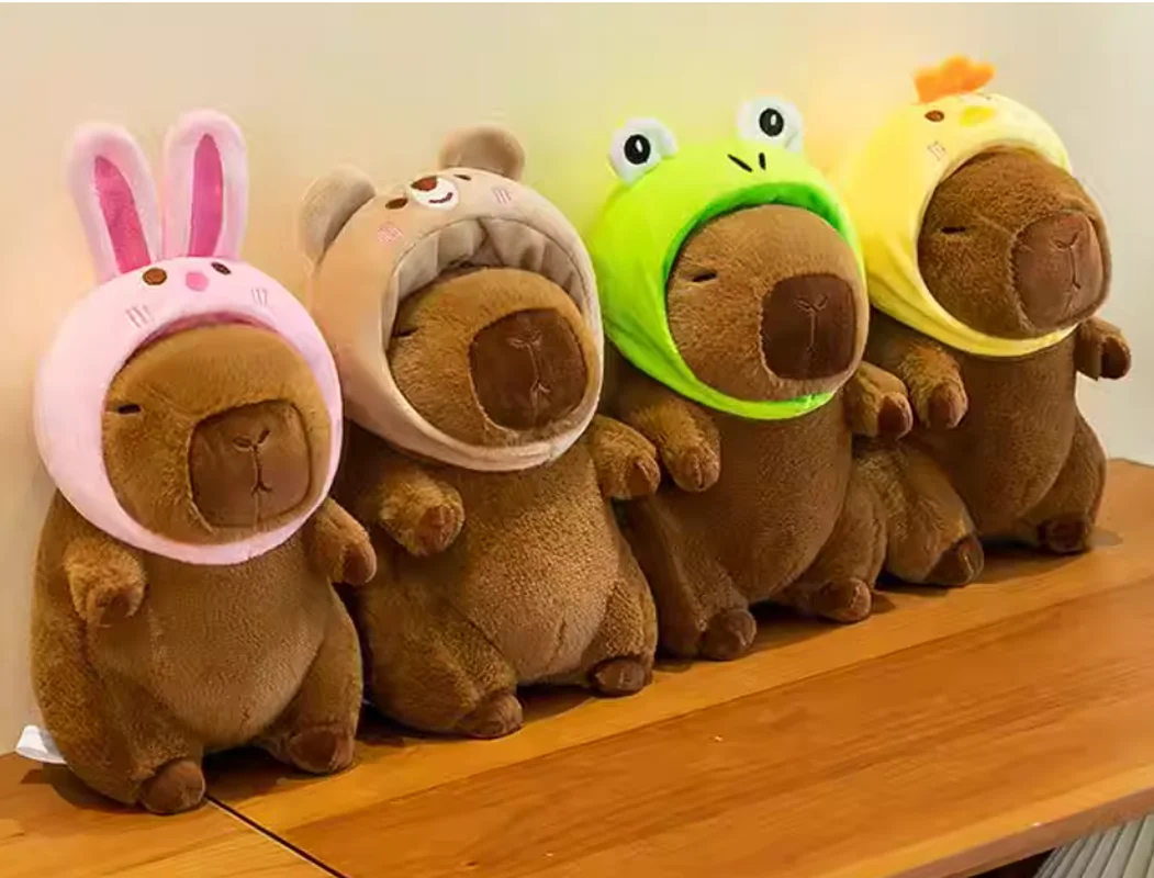 8 Inch Capybara Plush Toy Adorable Stuffed Doll With Strawberry Rabbit Bear Onion Outfits Surprise Gift For Girls Anime Lovers