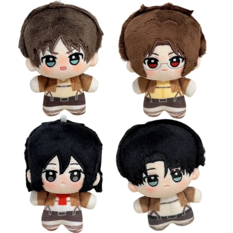 Attack on Titan Anime Fan Merch Plush Pendant Eren Levi Mikasa Hange Chibi Stuffed Figure For Cosplay Lovers Collection Gift