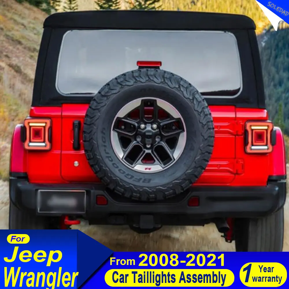 Car Tail Light For Jeep Wrangler 2018 2019 2020 2021 Taillight Full LED Tail Lamp Sequential Tunnel Dynamic Style Plug and play