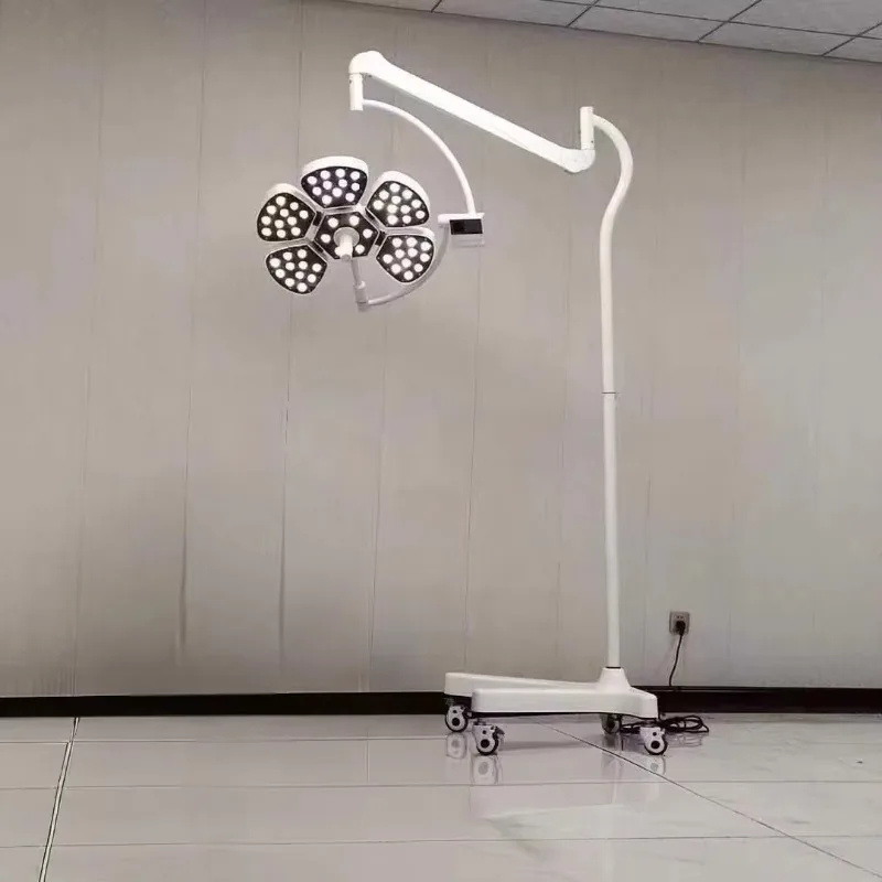 Mobile Light Emitting Diode Surgical Light Standing Surgical Shadowless Light Petal Emergency Examination Medical Surgery
