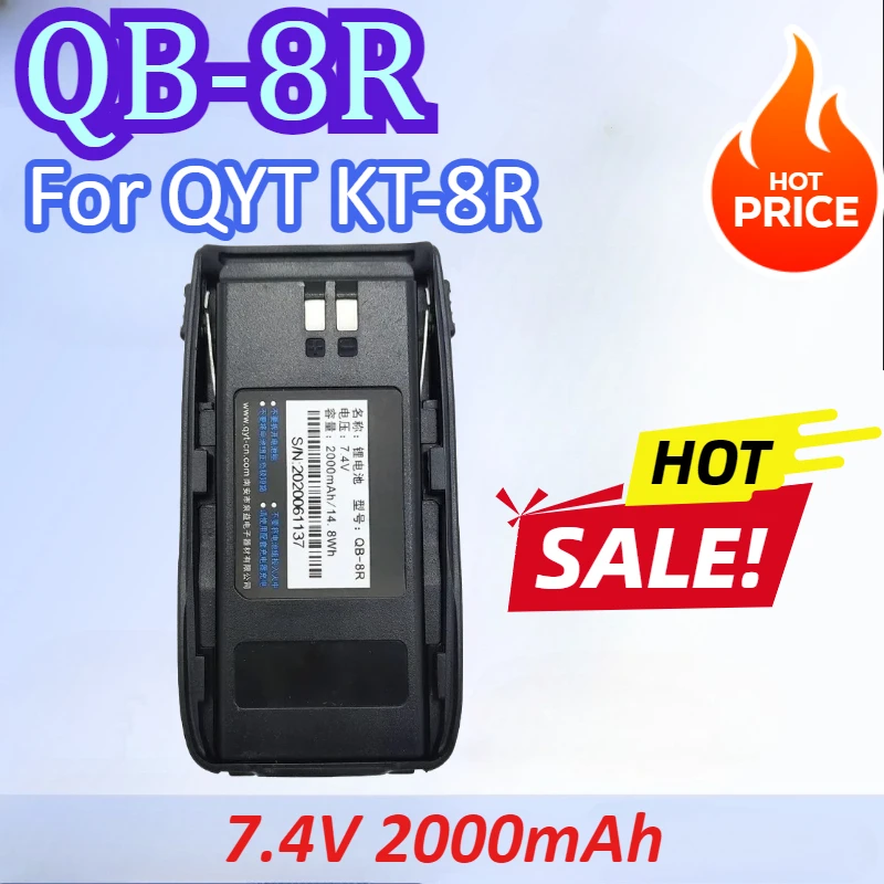 

QB-8R 7.4V 2000mAh Walkie Talkie Rechargeable Battery For QYT KT-8R High Quality Rechargeable Battery