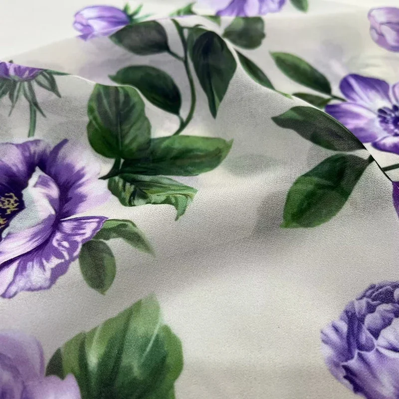 Chiffon Printed Fabric for Fashion Clothing for Crepe De Chine Fabric Cloth Diy Apparel Sewing Fabric Polyester Material