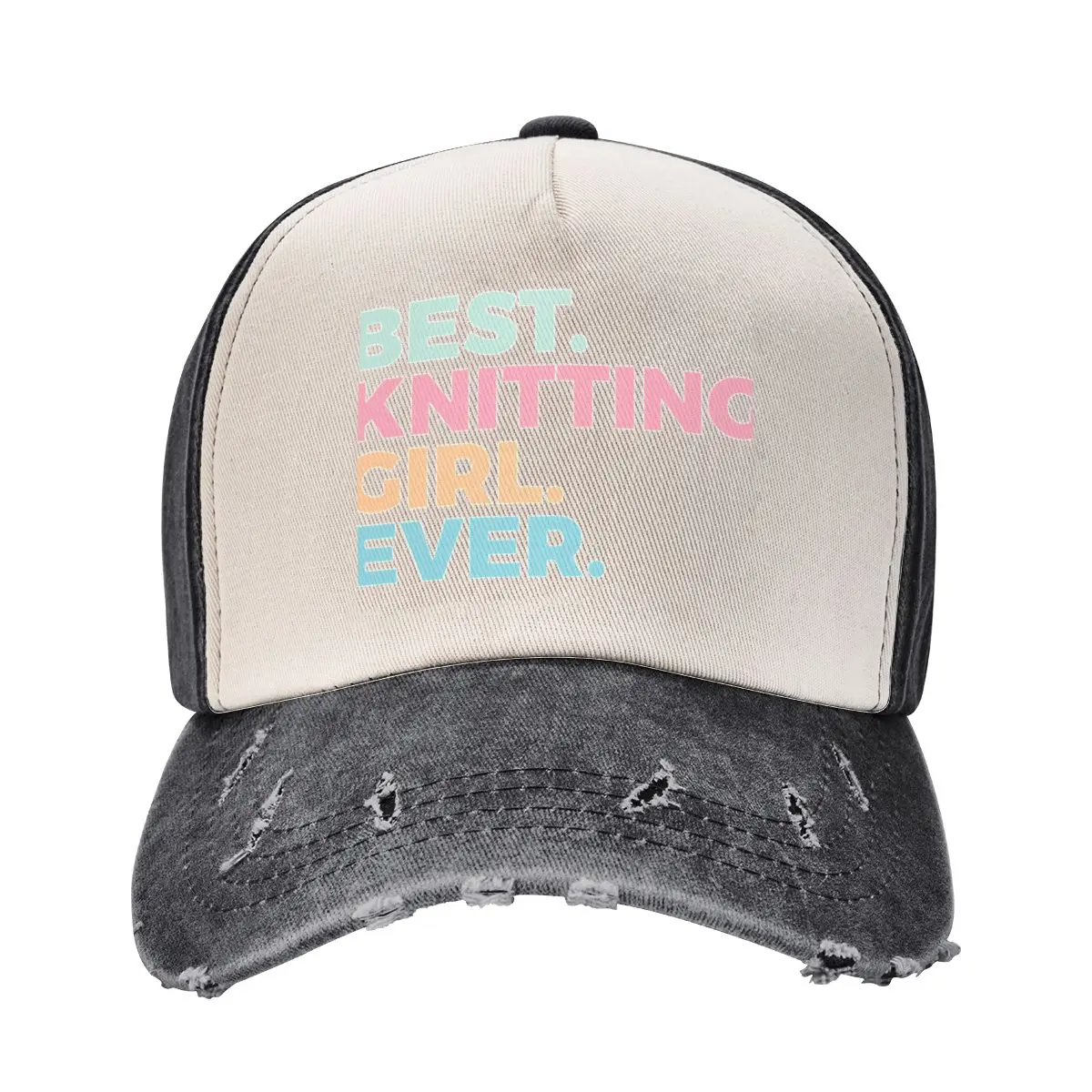 Best Knitting Girl Ever Knitting Lover Arts And Crafts Baseball Cap New Hat Hood Streetwear black Luxury Woman Men's