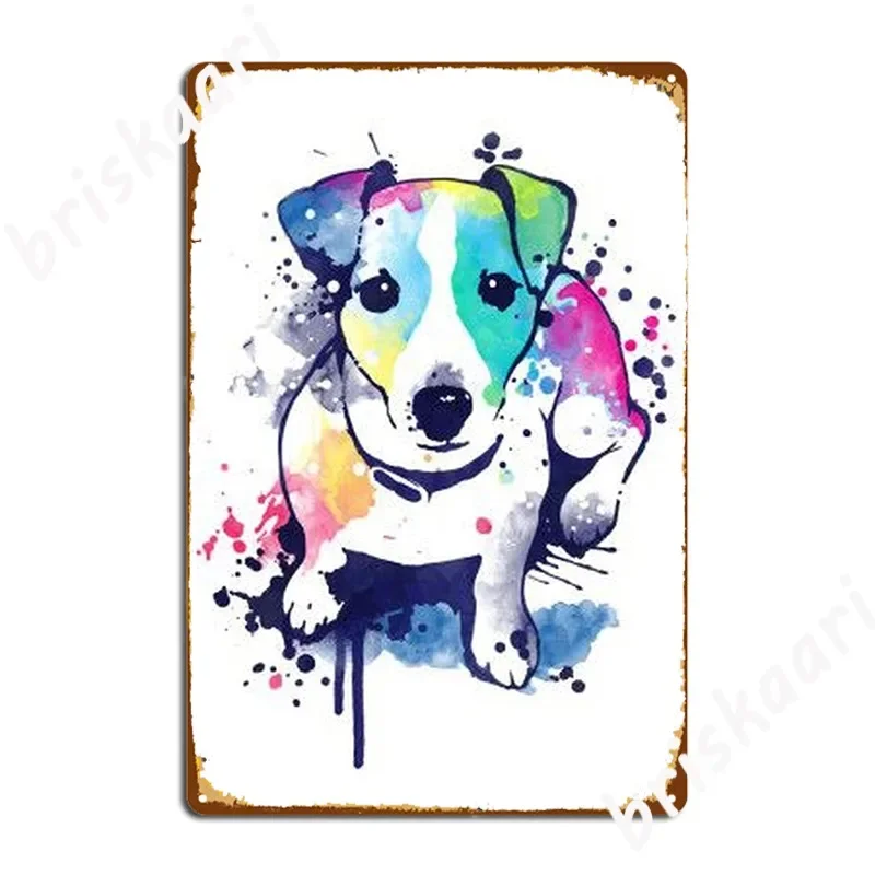 Jack Russell Terrier Dog Art Metal Plaque Poster Living Room Personalized Plaques Club Tin Sign Posters