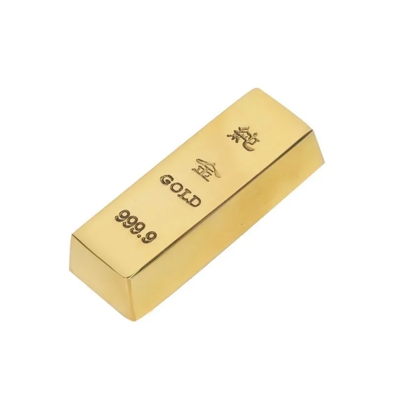 

1pcs Pure Copper Solid Gold Bar Handicraft Ornaments