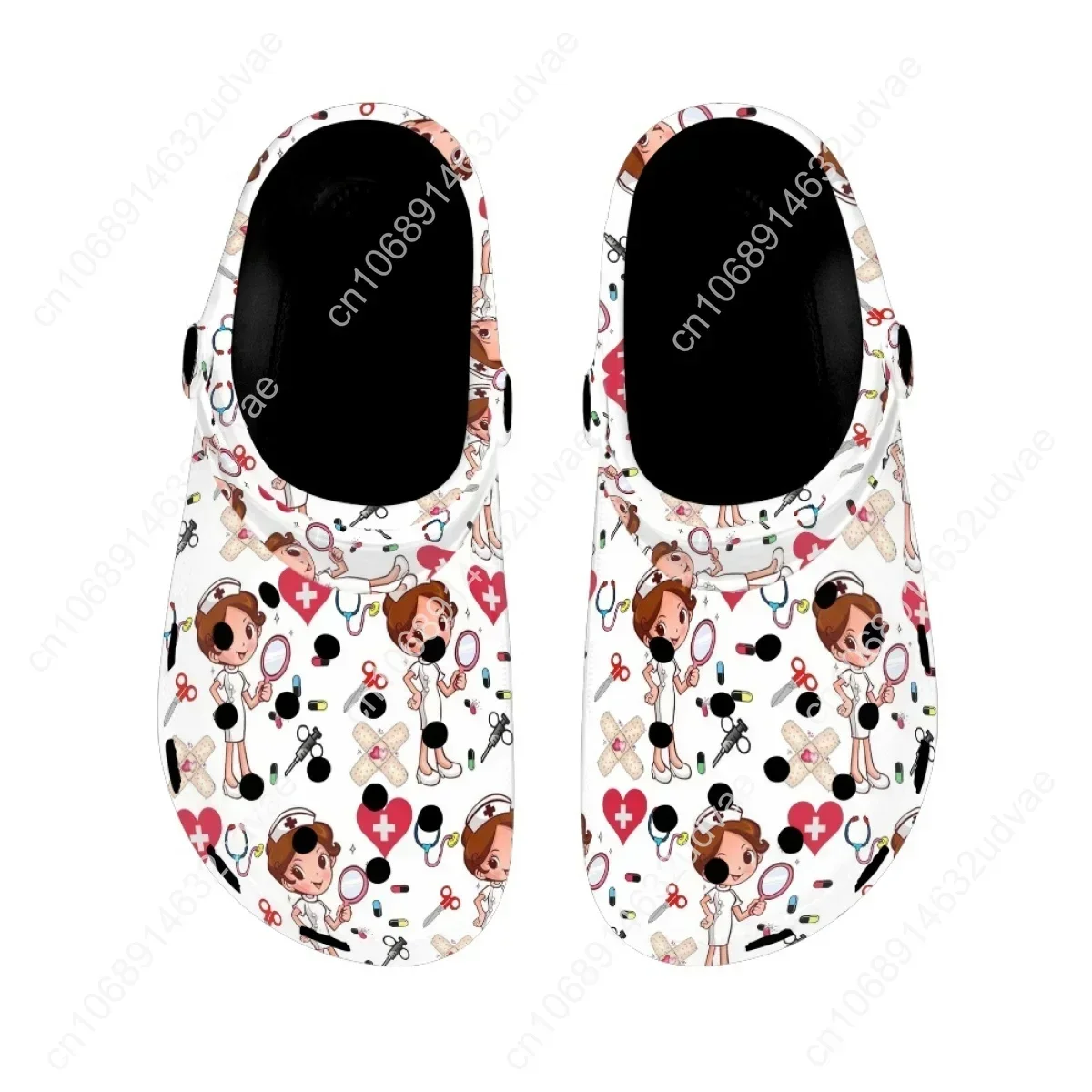 2023 verão ao ar livre chinelos femininos kawaii enfermeira design médico jardim apartamentos sapatos casal interior clássico sandálias de enfermagem calçado