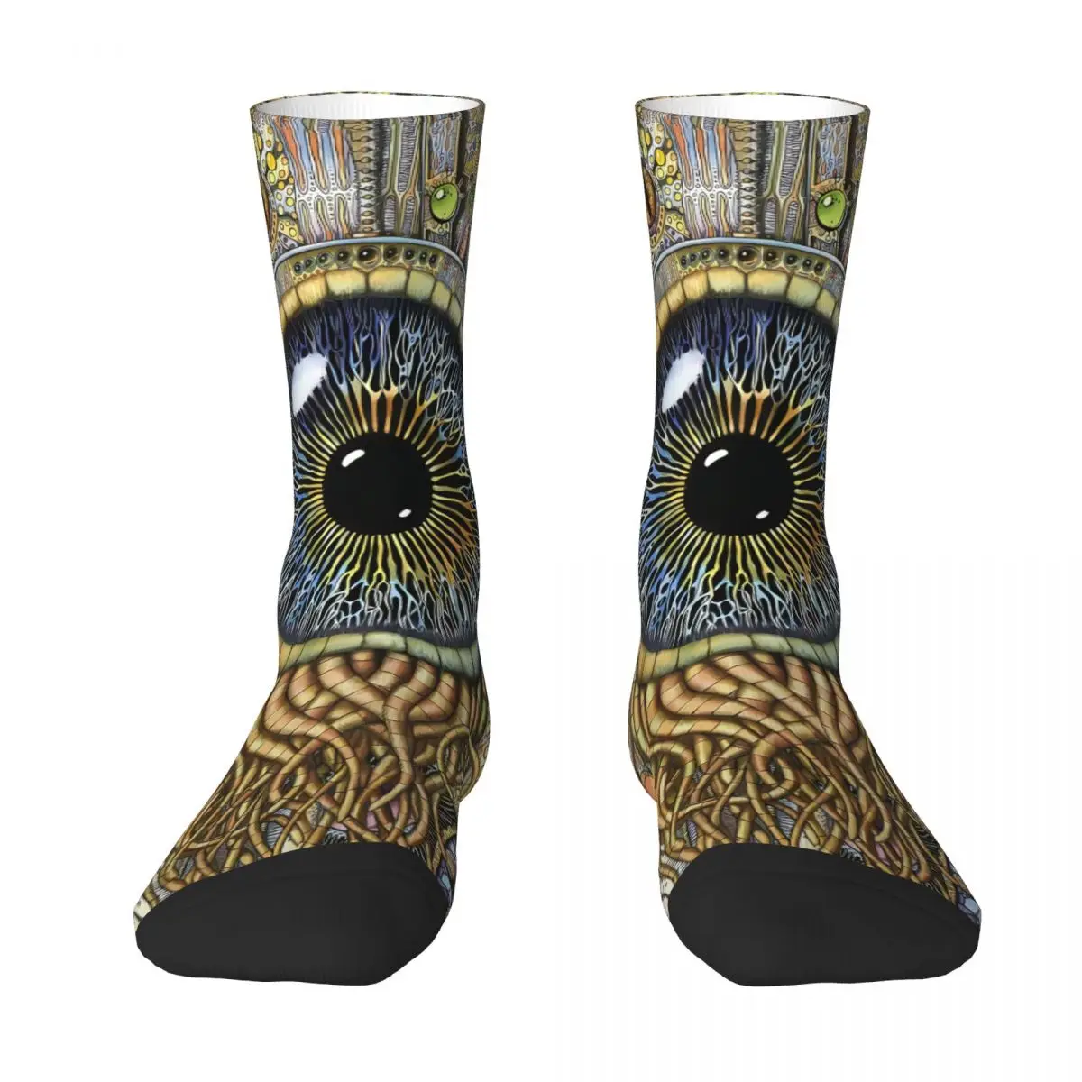 Glazed Design Sock Printed Man Polyester