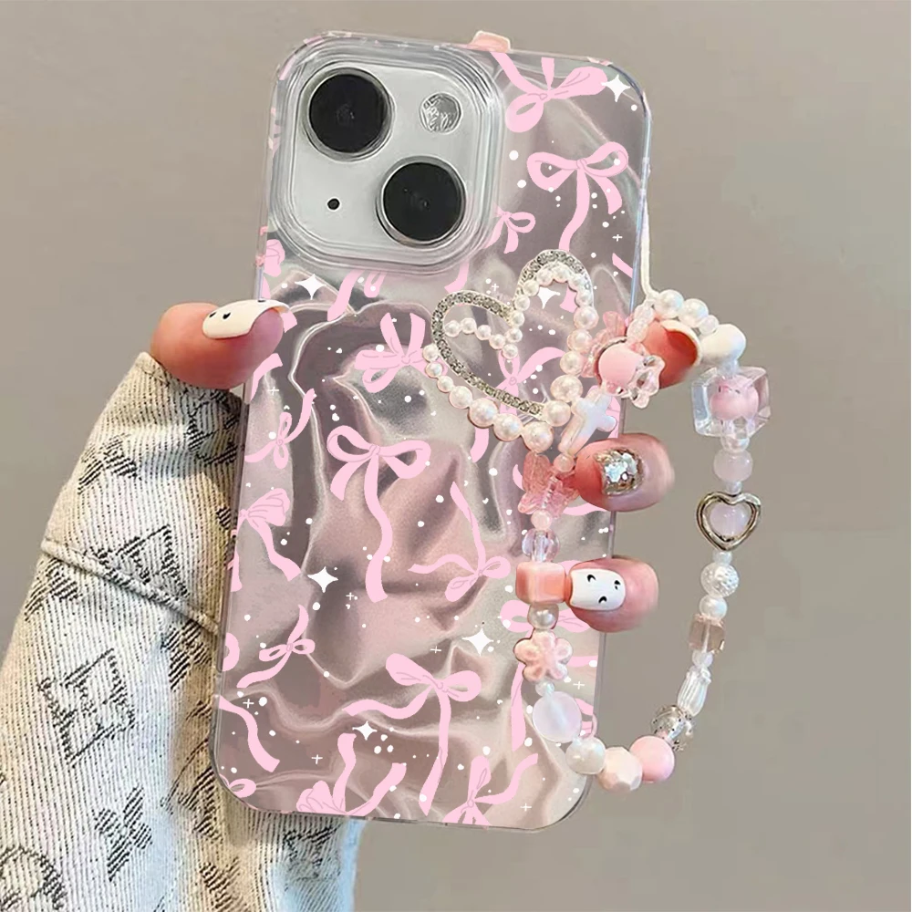 حافظة سلسلة من اللؤلؤ بعقدة ليزر لهاتف انفينيكس تكنو سبارك جو 2 1 2025 30C 10C 20C 10 20 Hot 50i 40i 30i 40 Pro Smart 10 Plus 9 8 7