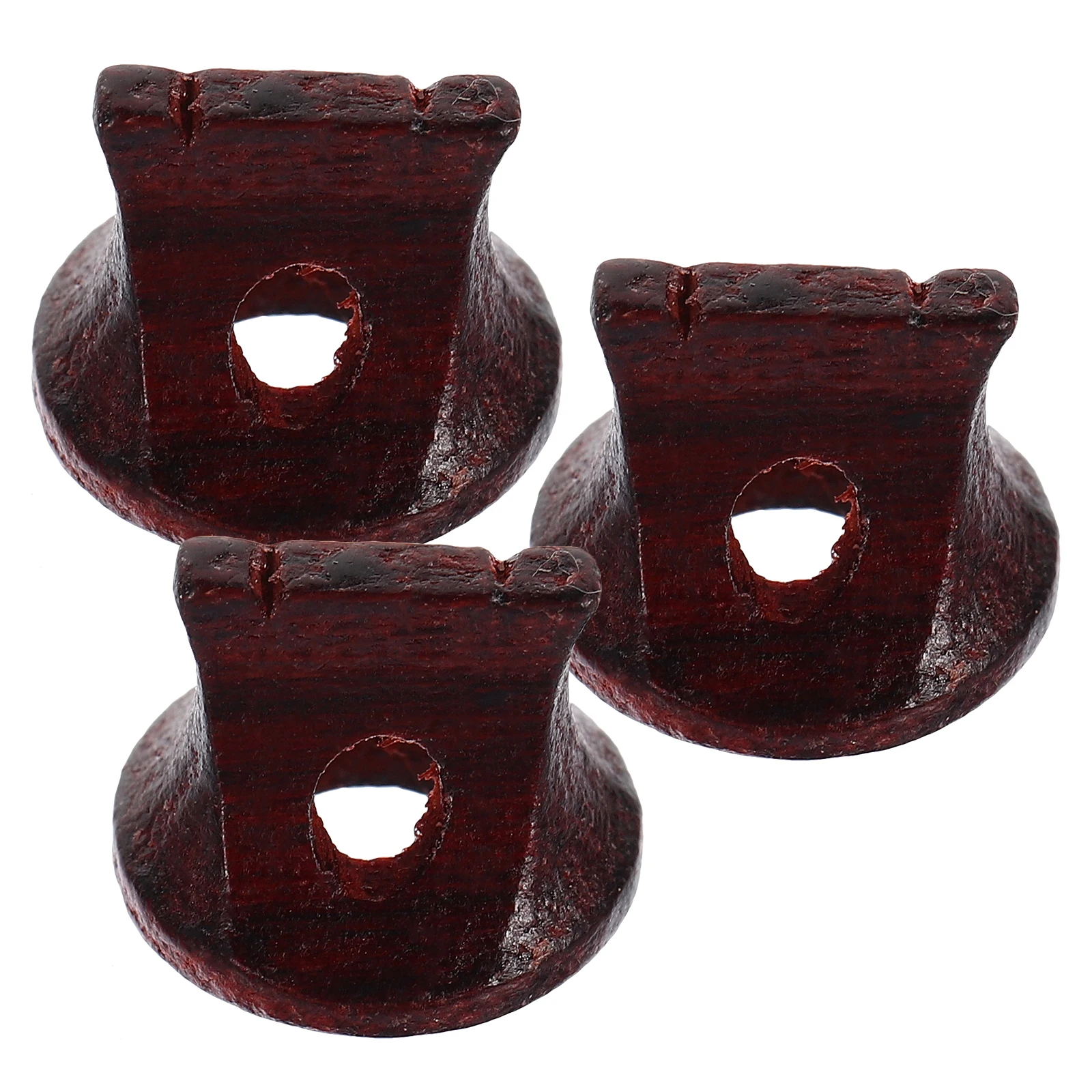 

3 Pcs Rosewood Erhu Bridge Instrument Parts Durable Replacement Broken Old Bridge Tailpiece Wooden Erhu Bridges Practical