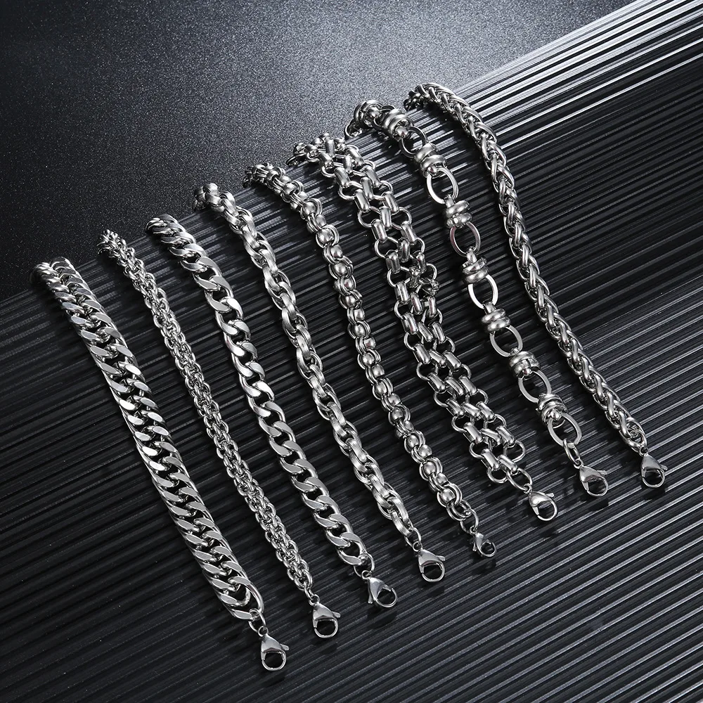 New DIY Cuban Chain Necklace for Men Women 316L Stainless Steel Jewelry