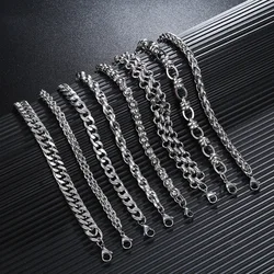 New DIY Cuban Chain Necklace for Men Women 316L Stainless Steel Jewelry
