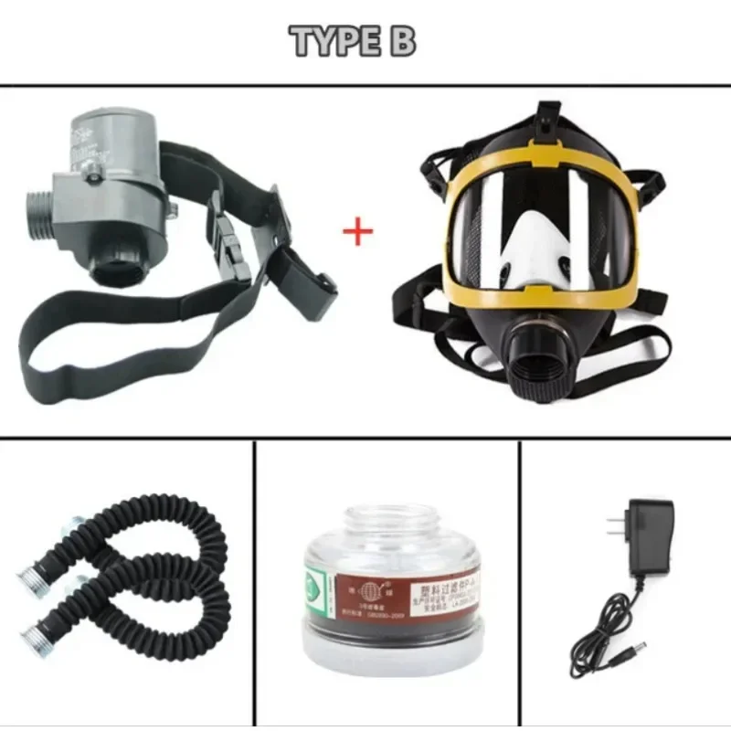 Workplace Safety Respirator Protective Electric Supply Constant Flow Supplied Air Fed Respirator System Full Face Gas Mask