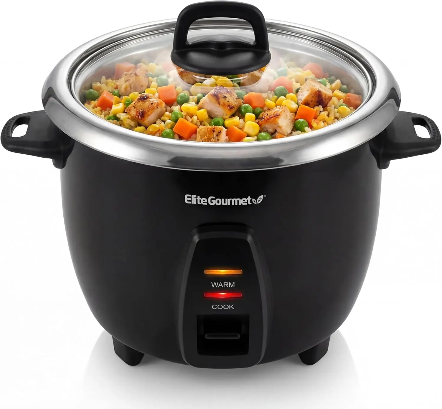 

10-Cup Electric Rice Cooker with Stainless Steel Inner Pot, Cooks Soups, Stews & More