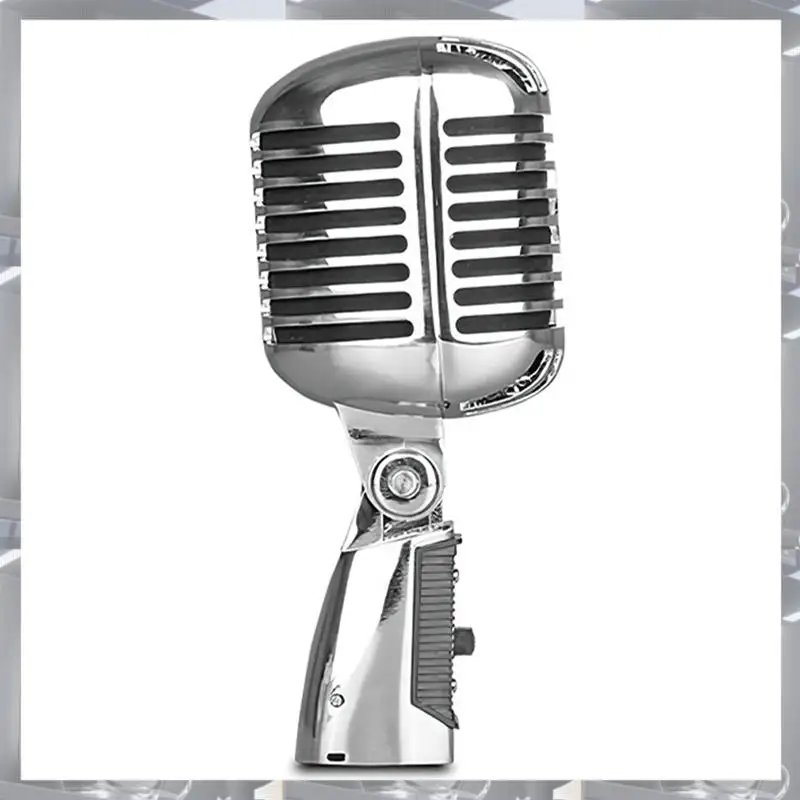 

Hot Selling-Vintage Metal Microphone For 55SH Classic Dynamic Wired Handheld Mic Microphone For Live Recording Karaoke Studio,Vi