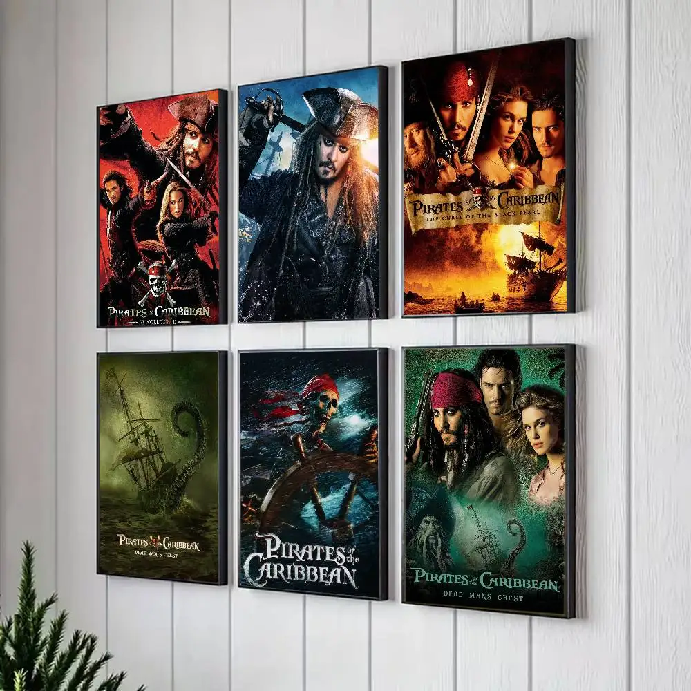 P-Pirates of the C-Caribbean Poster für moderne Dekoration in Heimbüros, Schlafzimmern, Wohnzimmern, Küchen und Badezimmern.