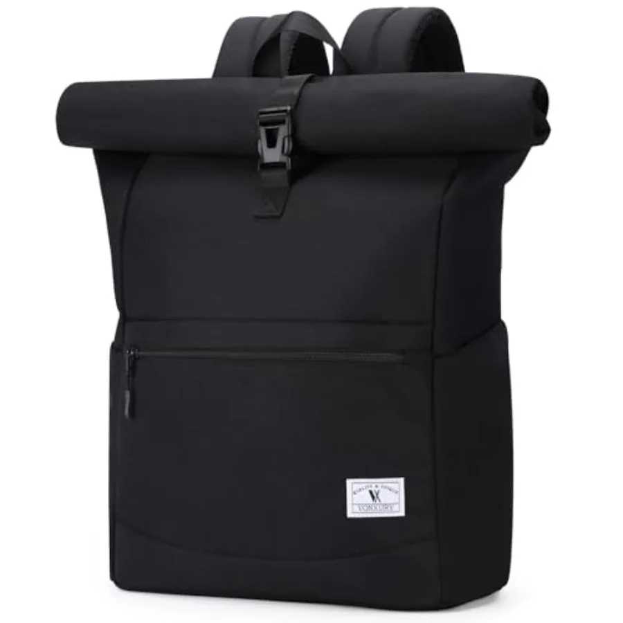 

Roll Top Backpack for Women15.6 inch Laptop Backpack for Men Top Open Casual Daypack for Work Travel