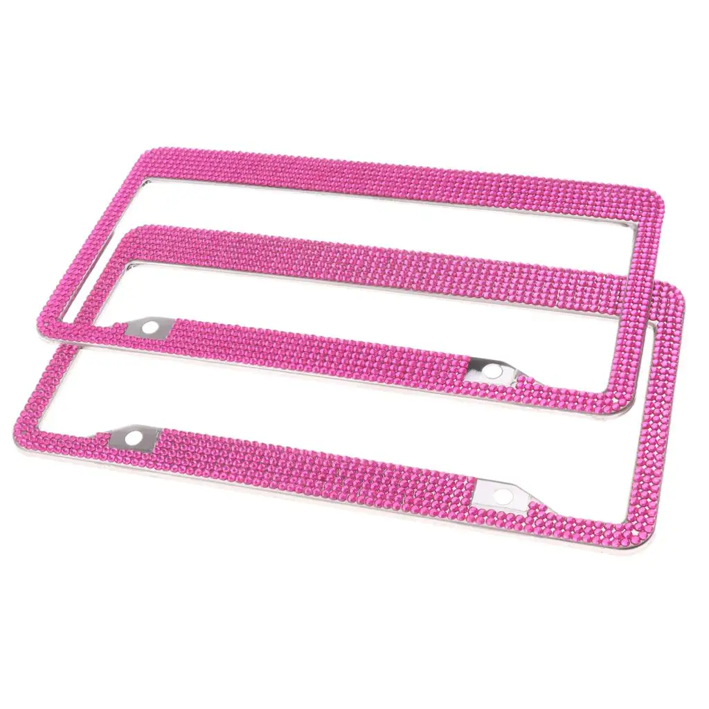 Pack of 2 Replacement License Plate Rhinestone 12 inch X 6 inch