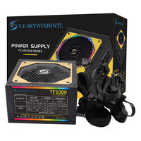 1000W ATX Desktop Computer Power Supply Gaming Quiet 120mm RGB Fan With RGB control switch  PC PSU Power Supply