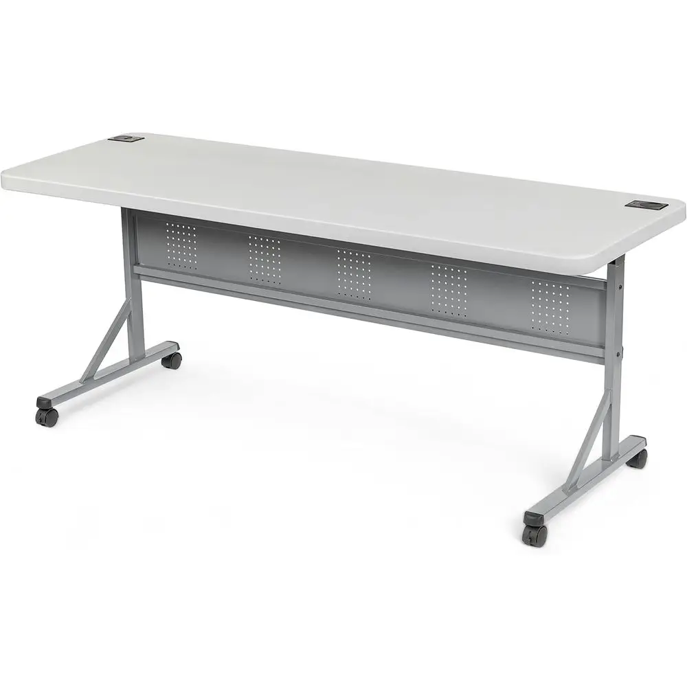 

Профессиональный промышленный стол для обучения с откидной крышкой, изготовленный методом выдувного формования, со стальным каркасом и поверхностью толщиной 1,75 дюйма (24 × 7 футов)