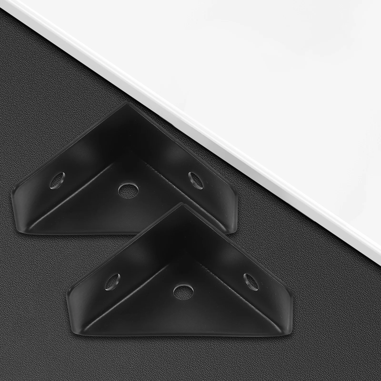 

10pcs Thickened -iron Brackets Black Triangle Shelf Heavy Duty Corner Guards Furniture Joint Fastener Wall Mount