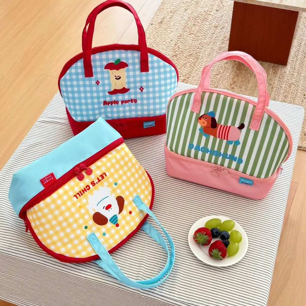 

Cartoon Cartoon Cat Lunch Bag Large Capacity Insulated Tote Bag Korean Style Handbag Handheld Bag Fashion Design Small Tote Bag