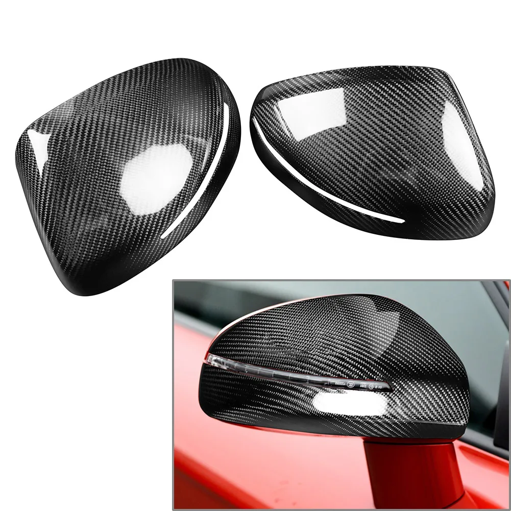 

Real Carbon Fiber Car Rearview Door Mirror Cover Side Wing Mirror Protective Cap For Audi TT TTS TTRS MK2 R8