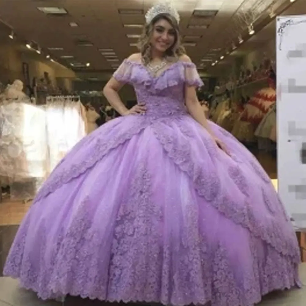 Lovely Sweetheart Ball Gown Quinceanera Dresses Vestido De 15 Anos Appliques 3D Flowers Sweet 16 Dress