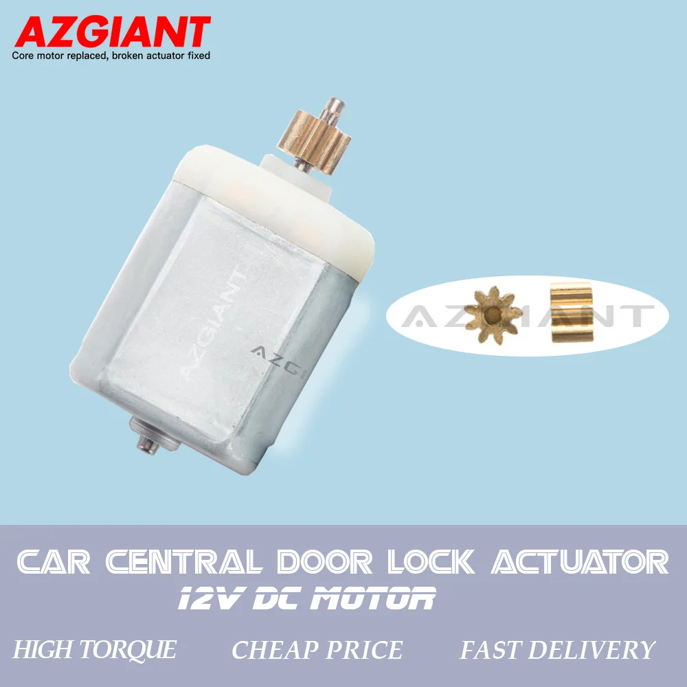 AZGIANT 9 teeth 52229180 For 2005-2009 Peugeot 307 CC Electric Door Central Lock Actuator 12V DC Motor Engine