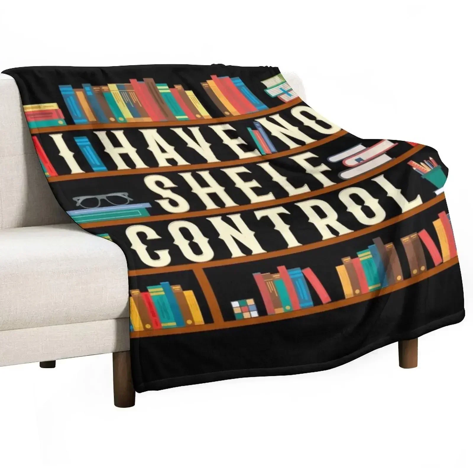 I Have No Shelf Control Throw Blanket Thins for sofa Polar Plaid Soft heavy to sleep Blankets