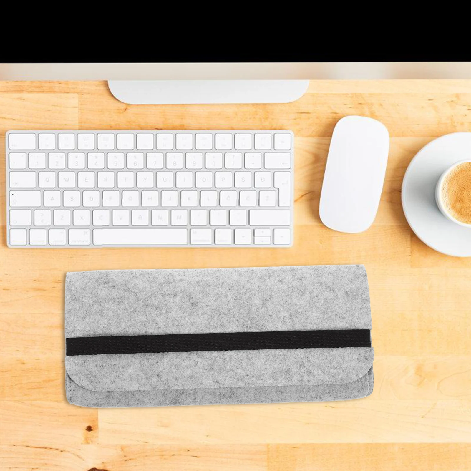 

Mechanical Keyboard Storage Bag 68 Keys Grey Thickened Dust Proof Wear Resistant Elastic Webbing Travel Carrying Case Keyboard