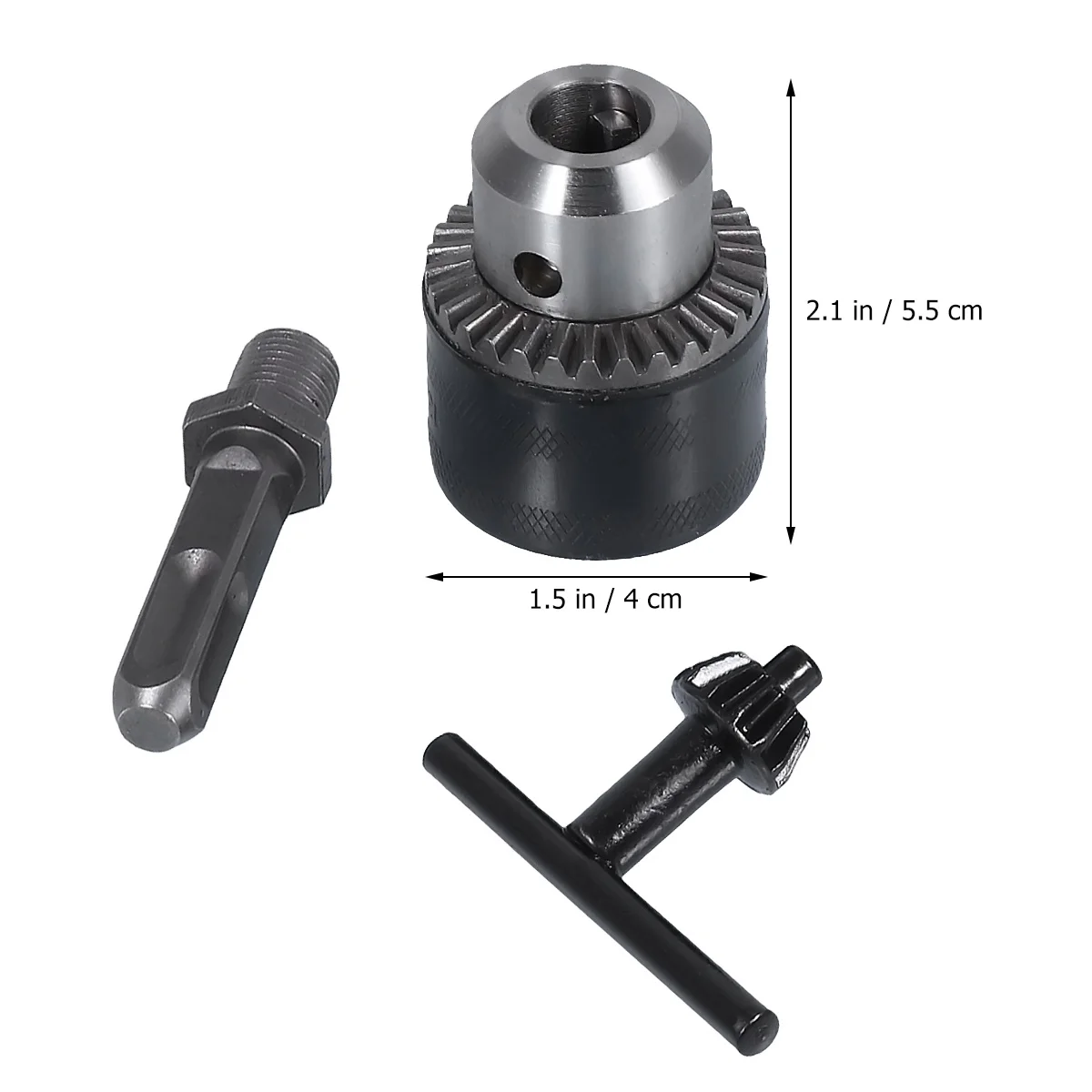 

3pcs Steel Drill Chuck Drilling Adapter Converter 1.5-13mm Drill Bits Converter Hand Drill Bits (Black)
