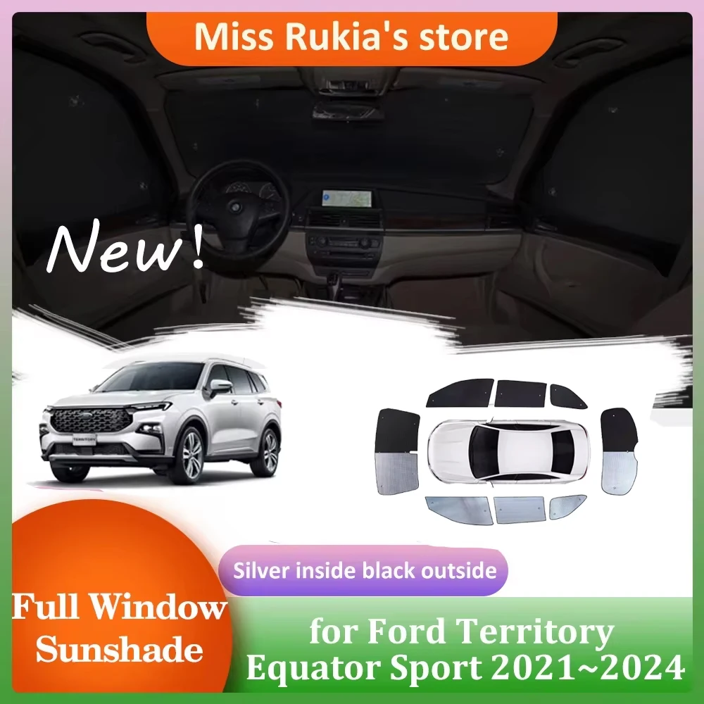 

Покрытие солнцезащитных козырьков для Ford Territory Equator Sport 2021 ~ 2024, солнцезащитный козырек на крыше, занавеска на лобовое стекло, чехол на крыше, аксессуары