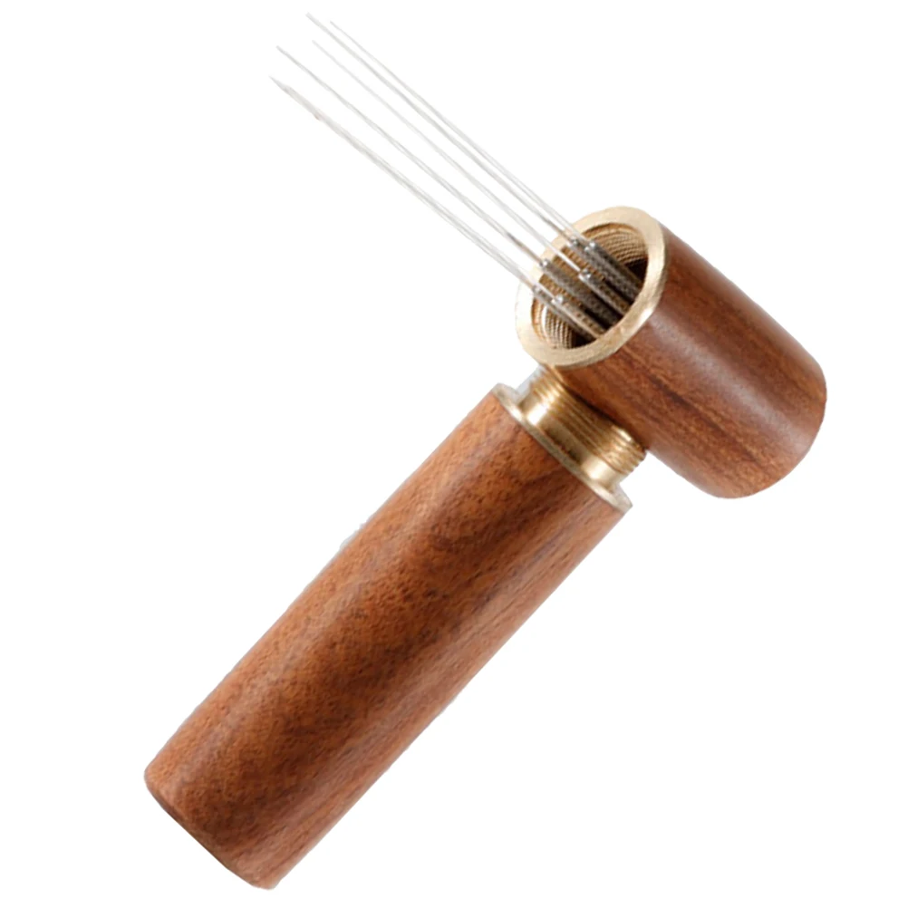 

6 Needle 0.4 Stainless Steel Coffee Powder Stirring Tool Portable Mini Espresso Distribution Ground Stirrer Wooden Needle Type