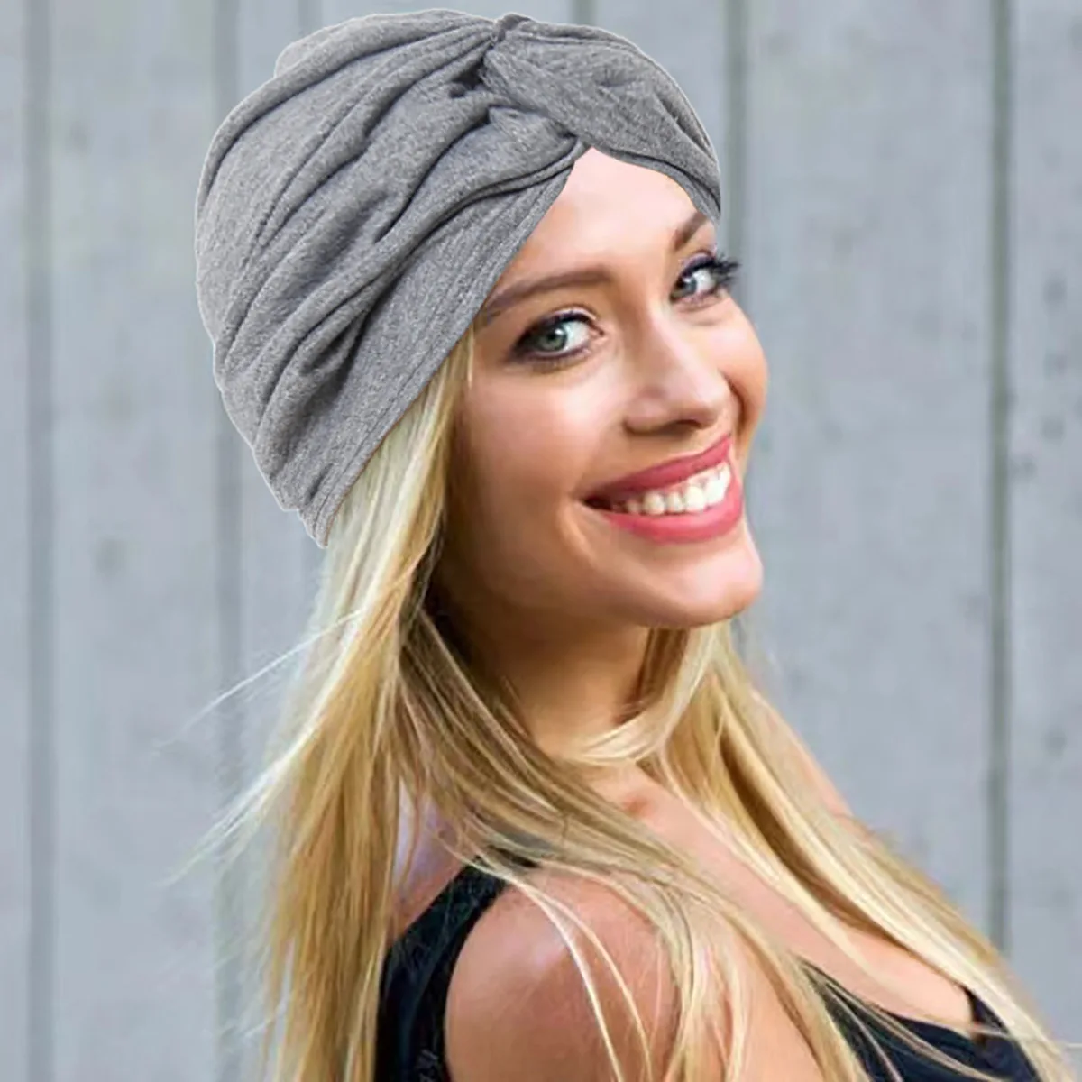 Turban indien élastique doux à tête ronde pour femmes, bonnet de chimio, casquettes Hijab musulmanes, coiffe de mode portable, document solide