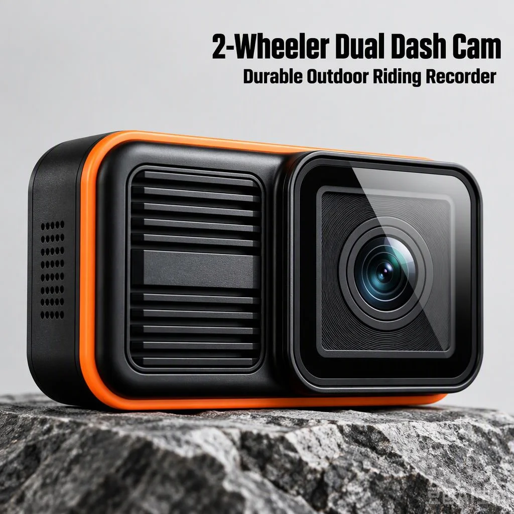 2-Wheeler Vehicle Dash Cam with 3 Mounting Options, Waterproof Dustproof WiFi Enabled for Motorcycle E-bike Riders