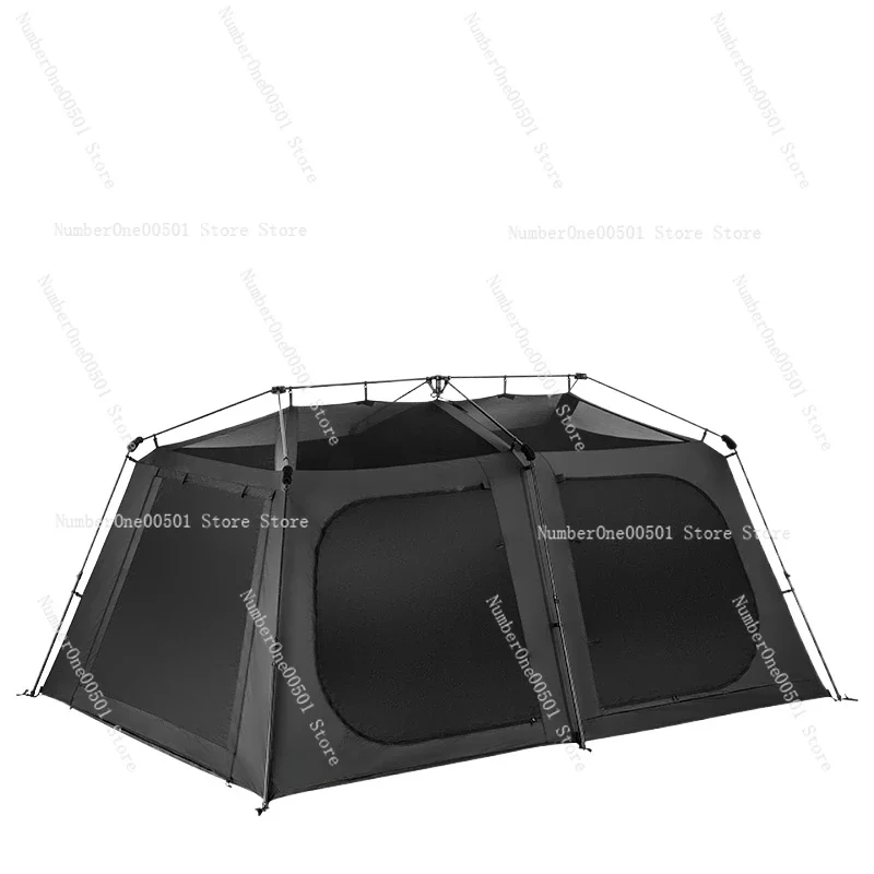 8-10 Persons Two Rooms Four Halls Automatic Quick Open Vinyl Tent Outdoor Camping Rain Protection Sun Protection Folding