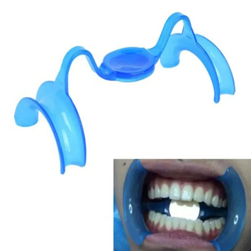 

1PCS Dental Buccal Retractor with Mirror M-Shaped Internal Buccal Lip Opener Blue Lip Opener Dental Tool