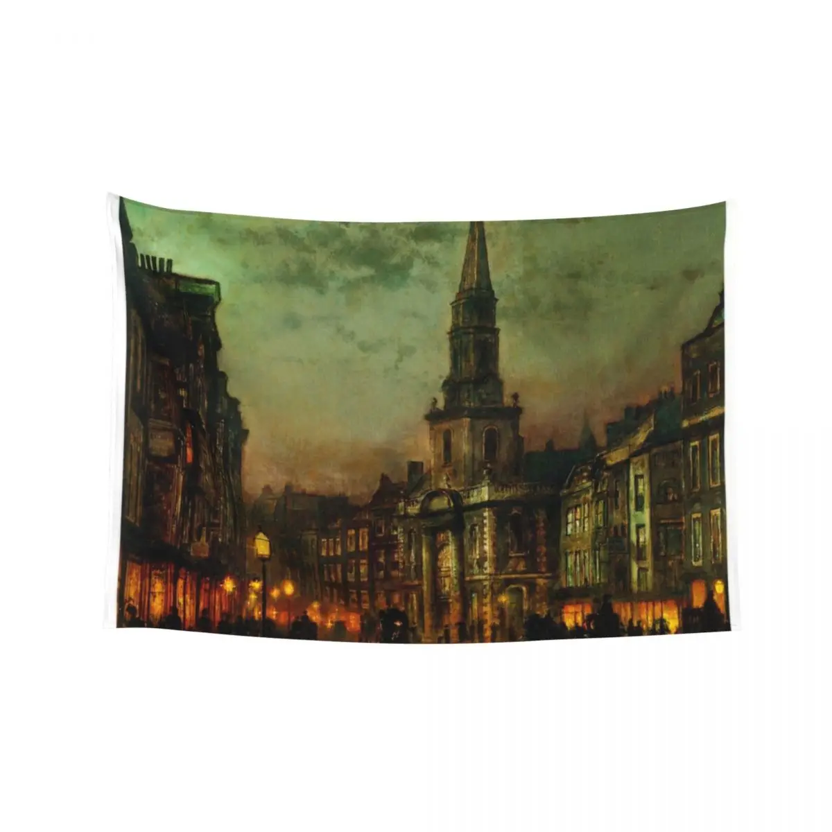 

John Atkinson Grimshaw - Blackman Street London Tapestry Bedroom Decor Custom Tapestry