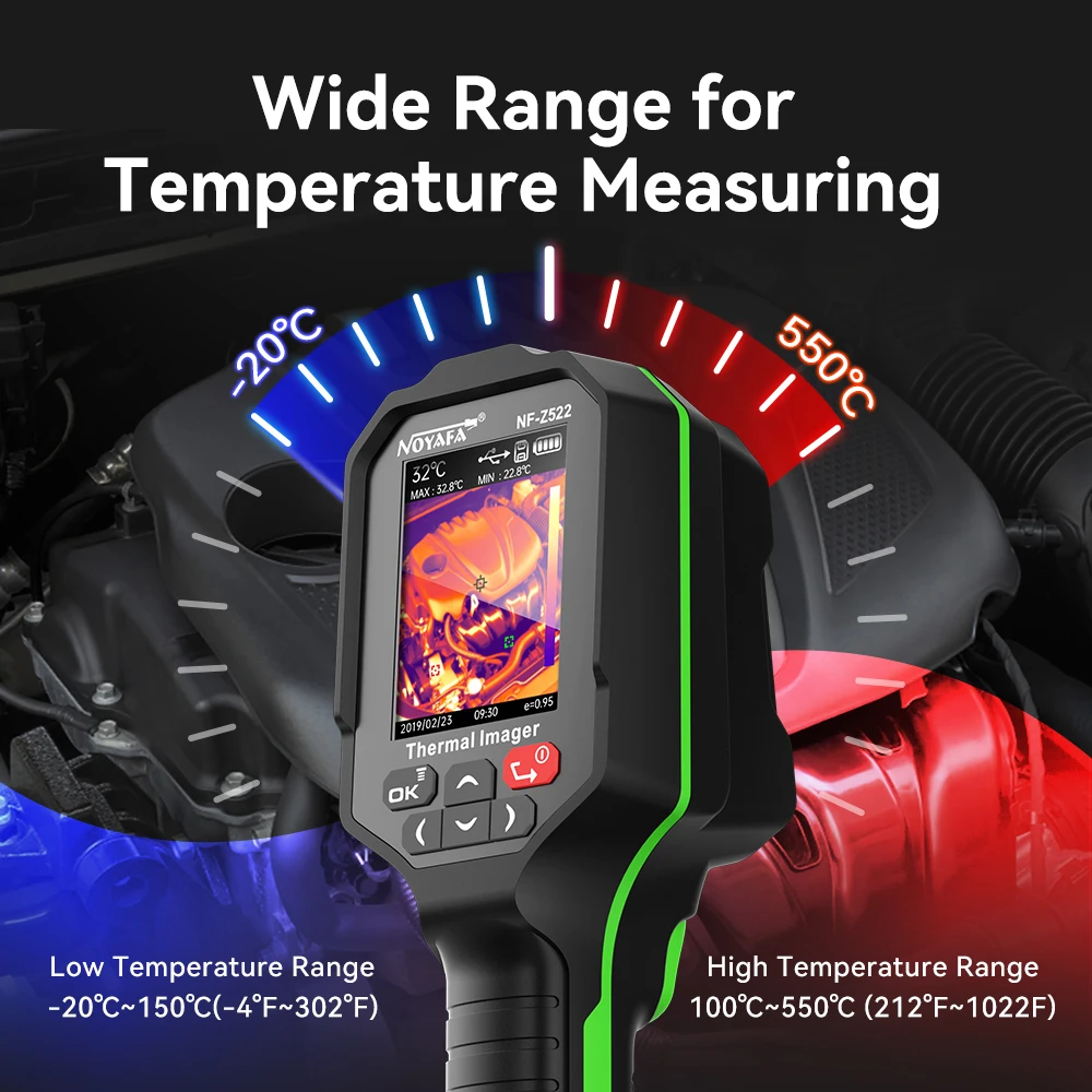 NF-Z522  Industrial Infrared Thermal Imaging Thermal Imager Camera Professional Handheld -20~400℃ 120×90 Resolution Thermometer