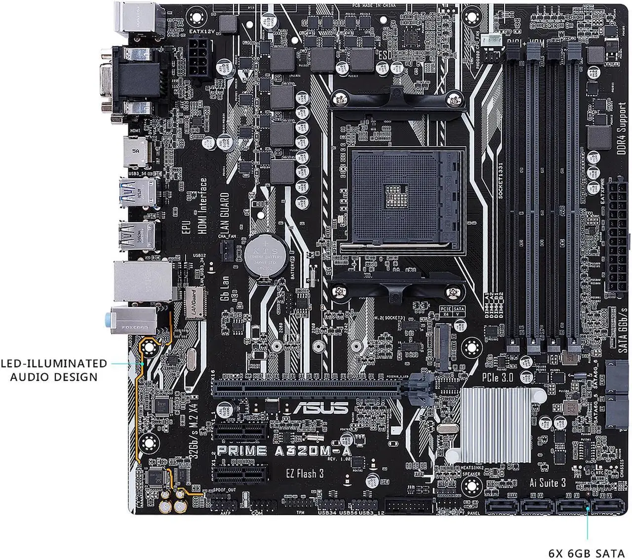 اللوحة الأم ASUS PRIME A320M-A AM4 A320M DDR4 32GB M.2support Ryzen 5 5600 Ryzen 7 5700 Ryzen 5 2600 Ryzen 7 3700 cpu Micro ATX