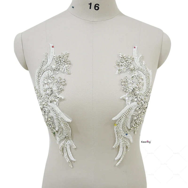 Embroidery Rhinestone Applique for Body Patch, A Lot of Colors, WDP-303, Hot Sale