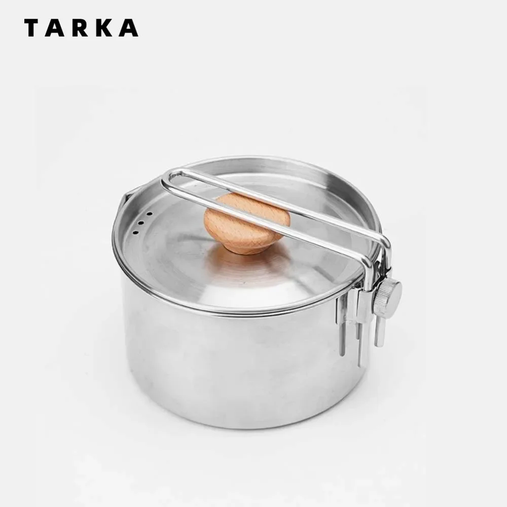 TARKA 1L Camping Water Boiling Kettle Multifunctional Portable Detachable Coffee Pot Camping Supplies For Picnic