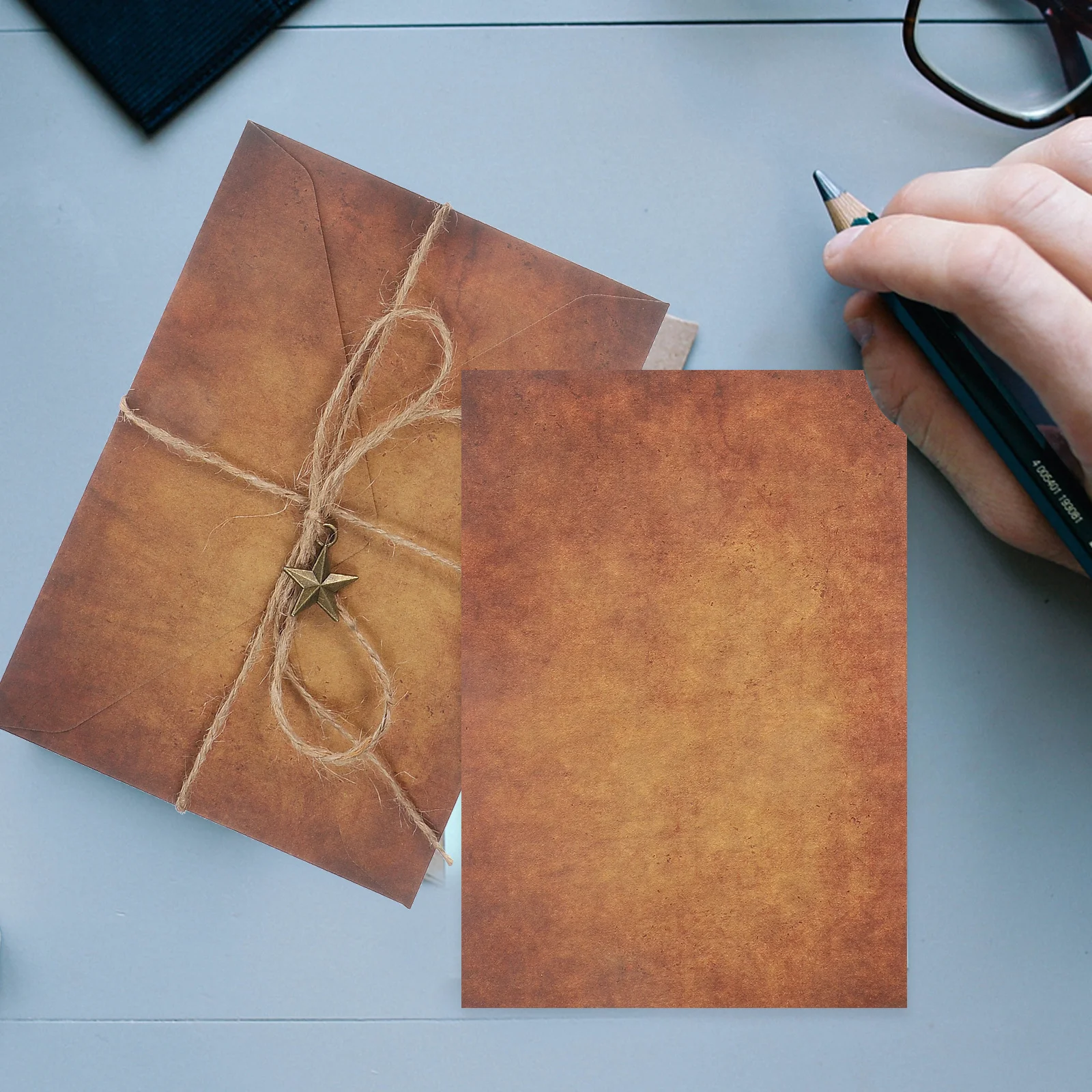 5 set buste di carta da lettera vintage Kraft di piccole dimensioni per note, carte, lettere, buste da imballaggio semplici