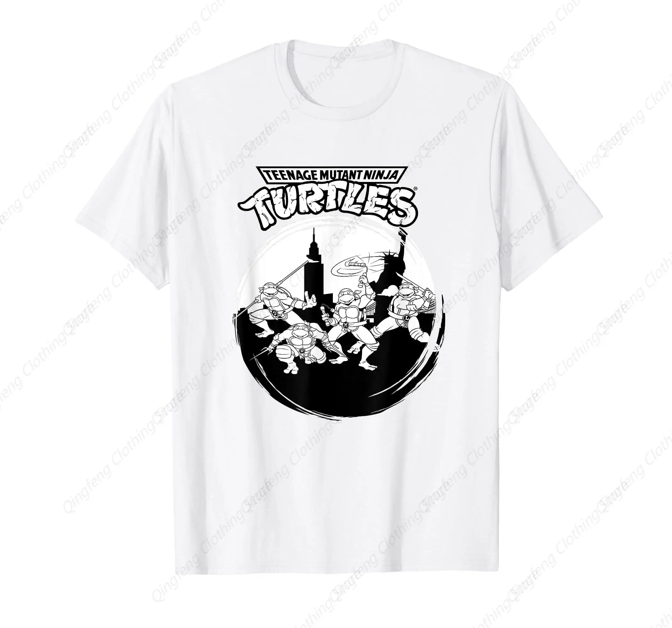 

Teenage Mutant Ninja Turtles - Original Teenage Mutant Ninja Turtles Black White New York T-Shirt