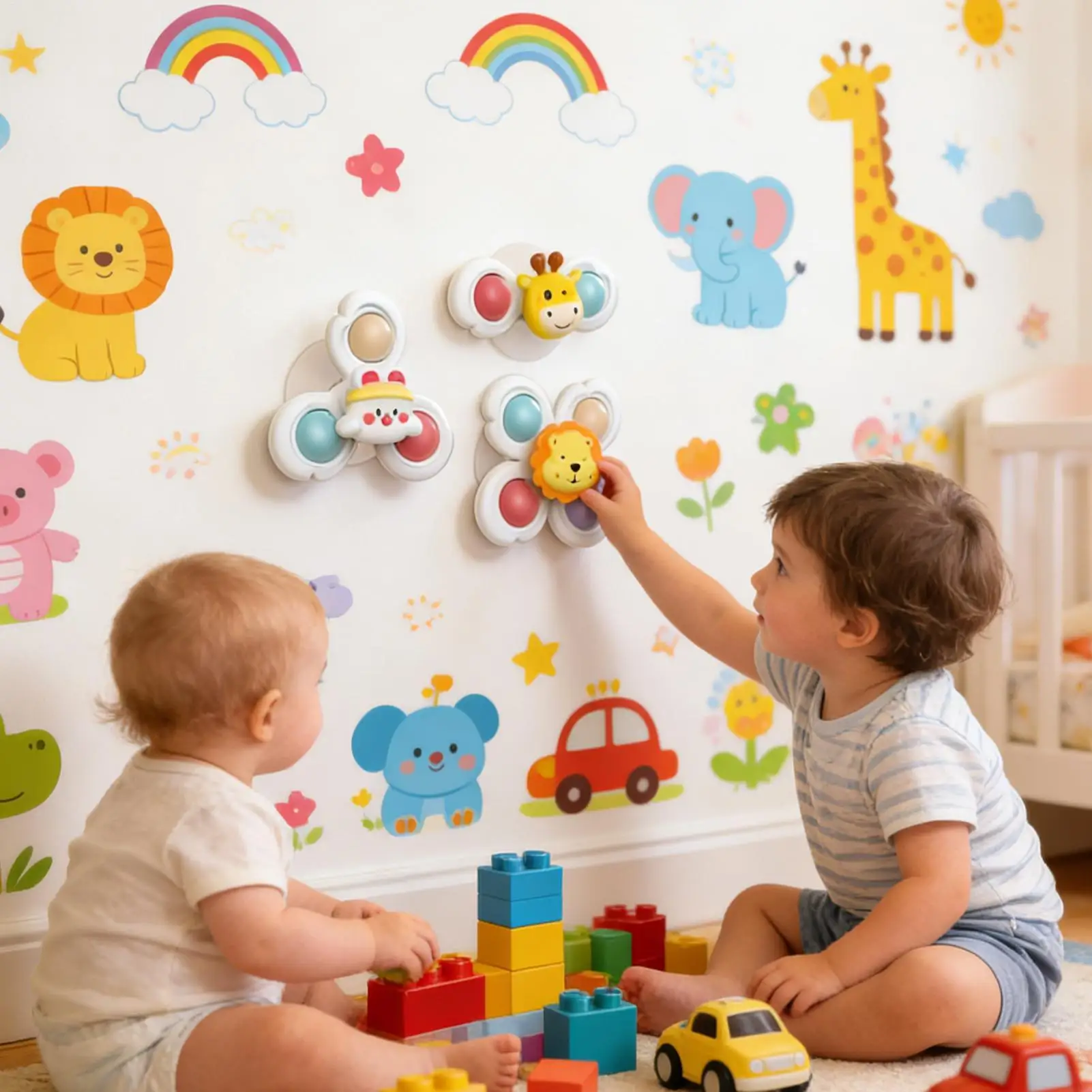 

Вращающиеся игрушки-спиннеры на присосках для ванной, сенсорные спиннеры-фиджеты для мальчиков и девочек, для душа, путешествий, самолета, поездок, класса